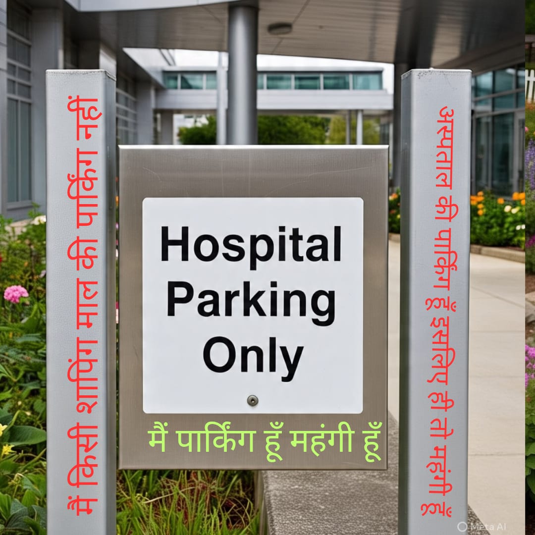 मैं अस्पताल की हूँ पार्किंग महंगी हूँ...
